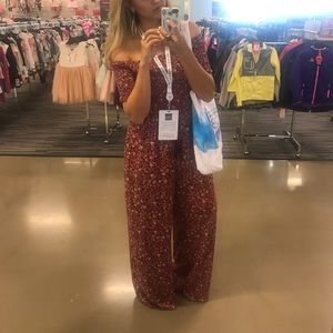 Burgundy Floral romper